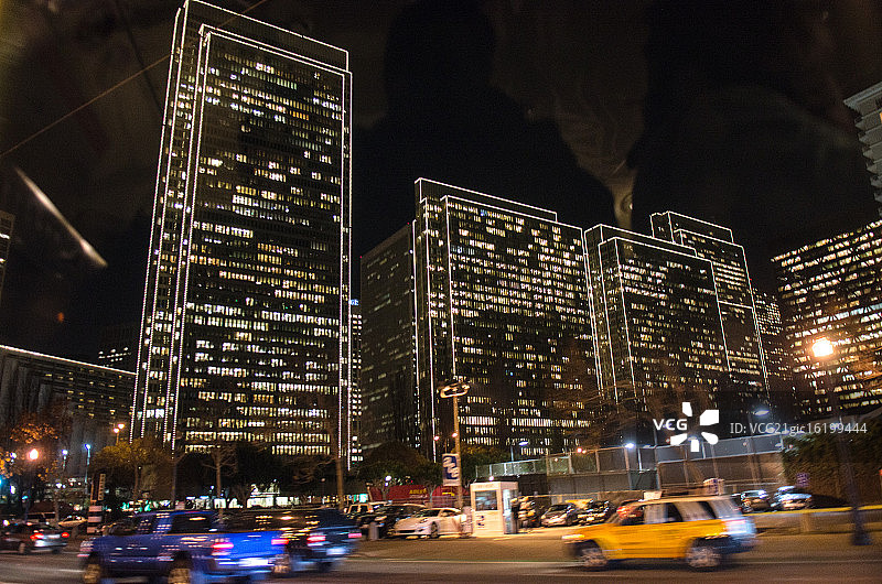 旧金山夜景街景图片素材