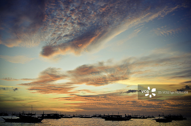 长滩岛日落图片素材