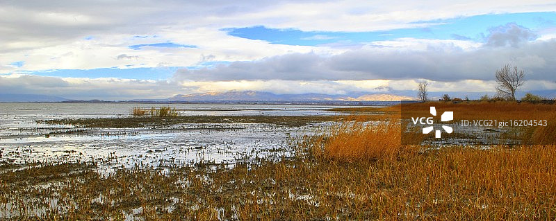 彩色犹他湖图片素材