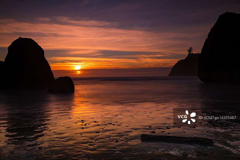 红宝石海滩日落图片素材