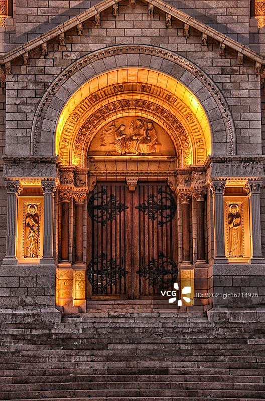 蒙特卡洛夜景图片素材