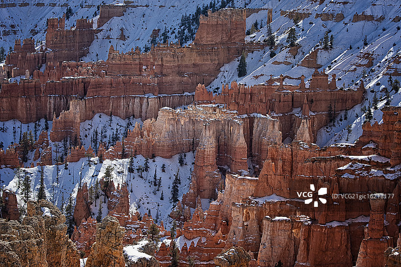 冬季的布莱斯峡谷图片素材