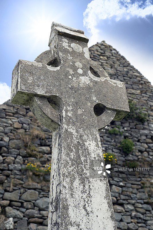 古老的凯尔特十字架图片素材