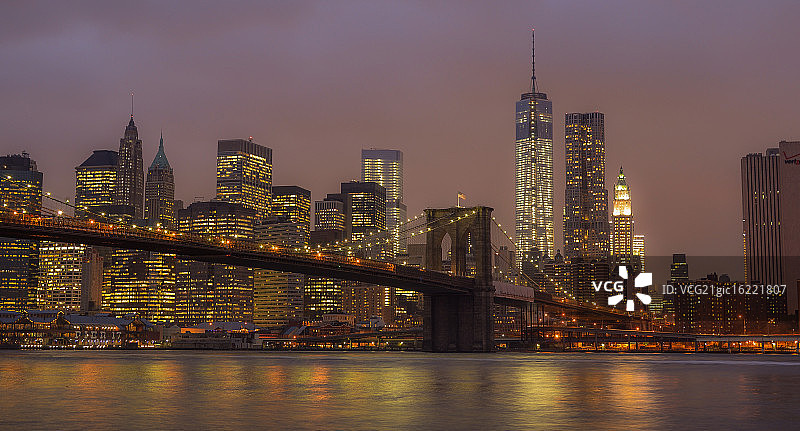 从布鲁克林看曼哈顿图片素材