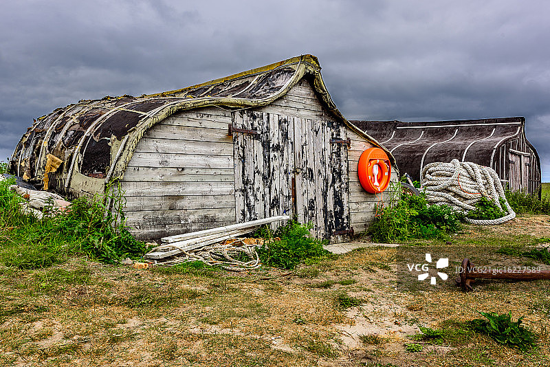 半船半棚图片素材