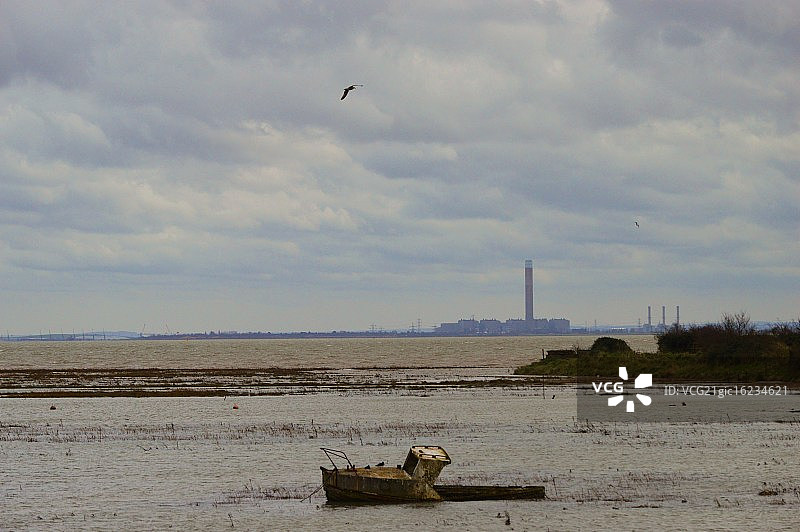 Canvey岛附近的涨潮图片素材