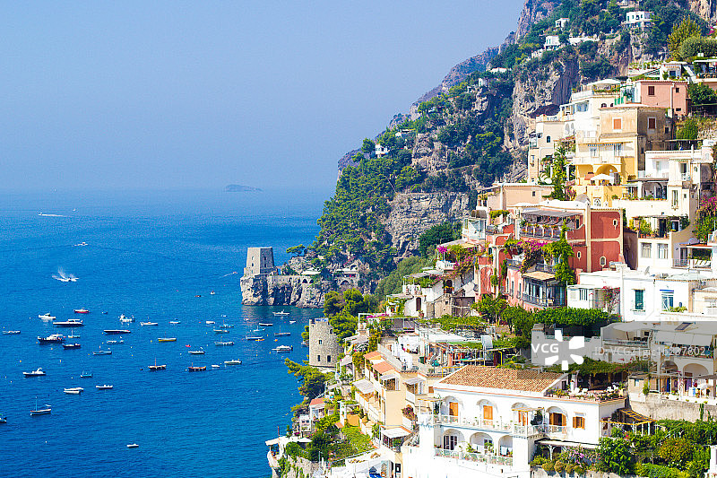 阿马尔菲海岸的波西塔诺图片素材