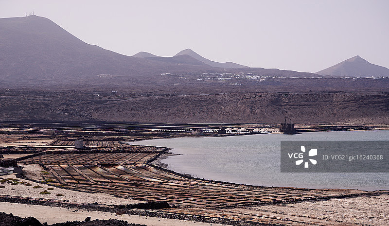 兰萨罗特岛盐场图片素材