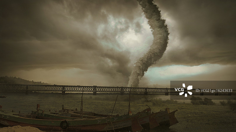 龙卷风来了图片素材