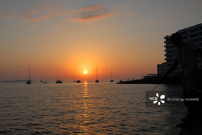 伊维萨岛日落图片素材