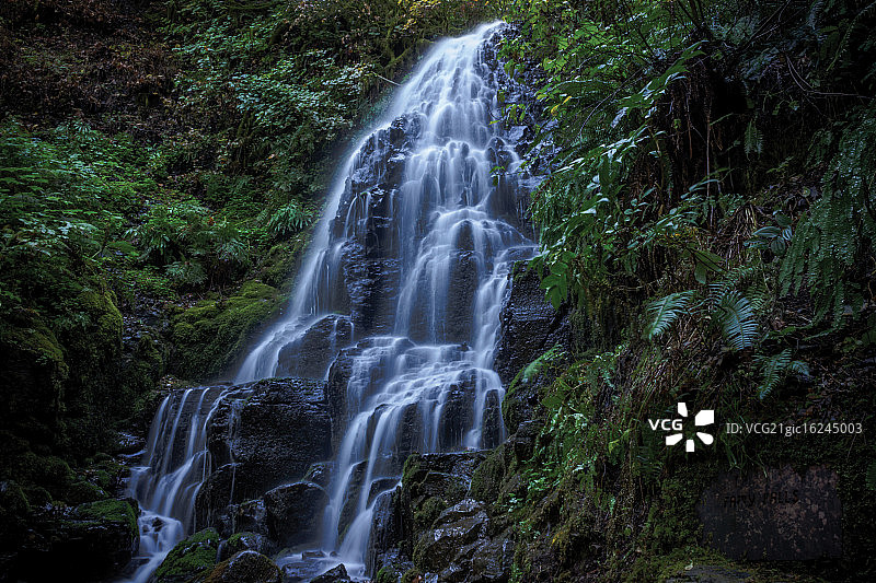 俄勒冈仙女瀑布奇观图片素材