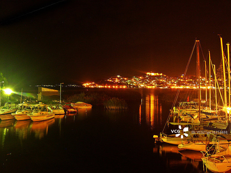 奥赫里德夜景图片素材