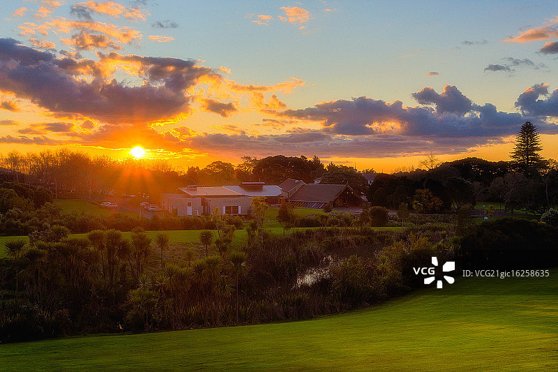 奥克兰日落图片素材