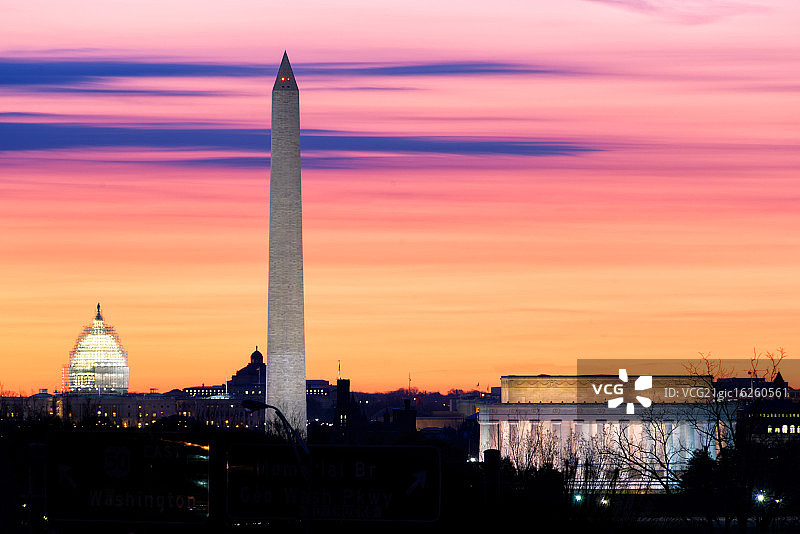 华盛顿特区黎明图片素材