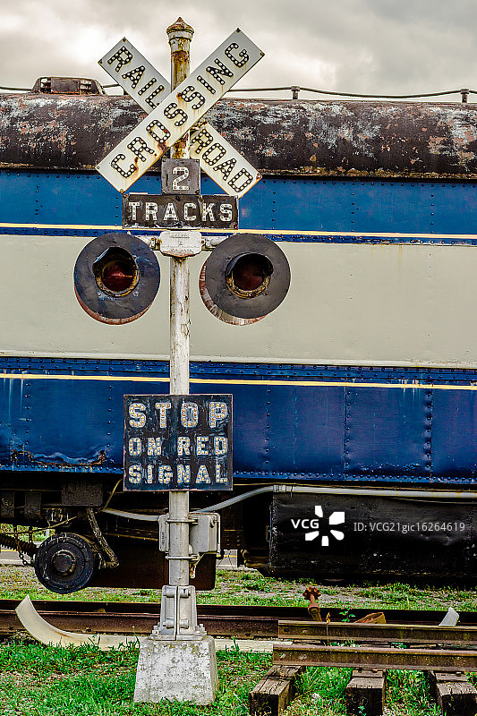 复古铁路道口图片素材