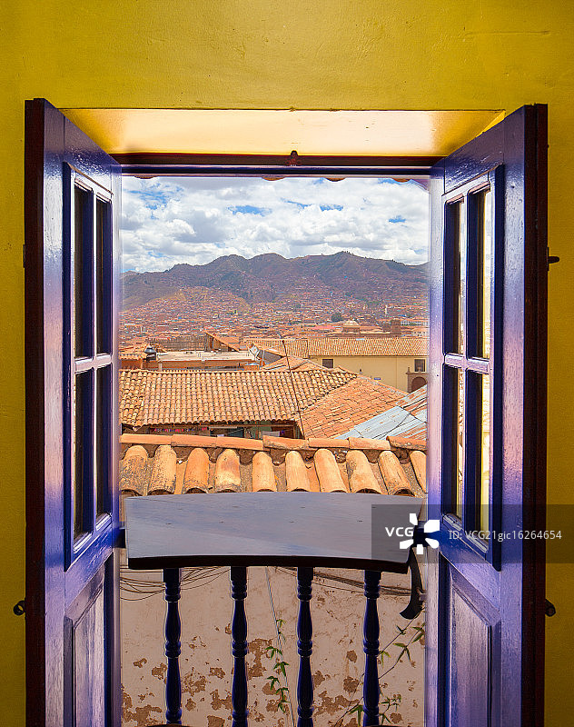 库斯科窗外视角图片素材