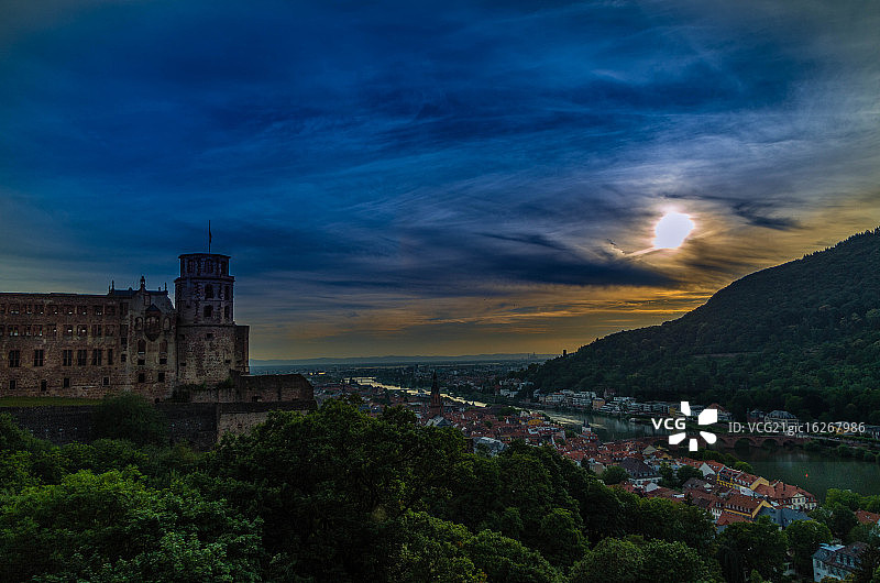 海德堡老城区图片素材