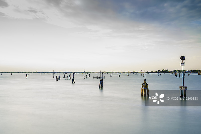 威尼斯海上航线图片素材