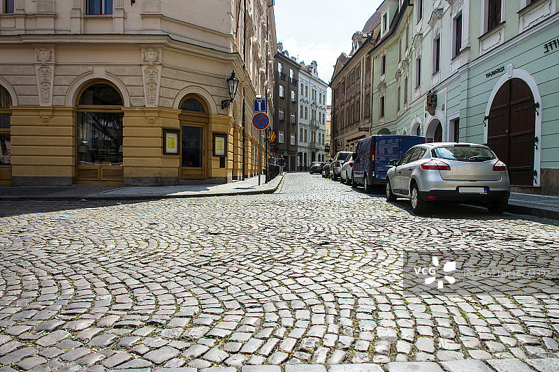 捷克首都布拉格的城市道路图片素材
