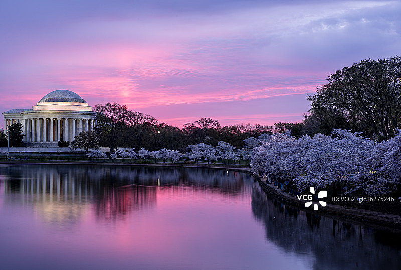 杰斐逊纪念堂日出图片素材