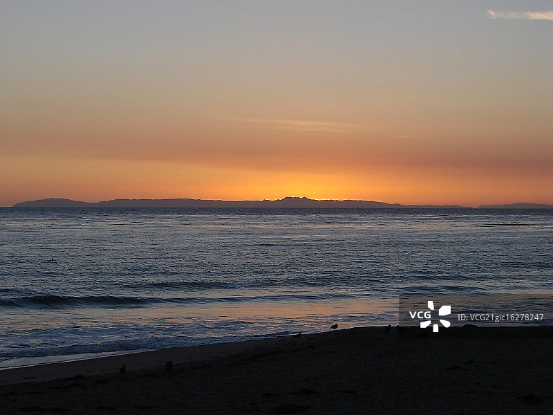 拉古纳海滩的温暖日落图片素材