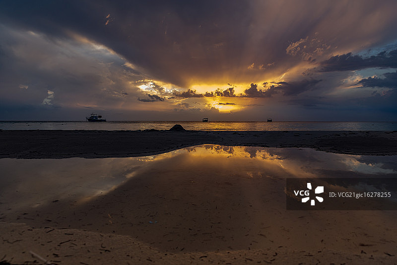 内格里尔的红色天空图片素材