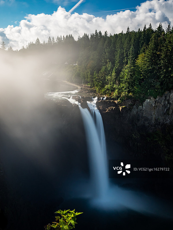 斯诺夸尔米瀑布图片素材