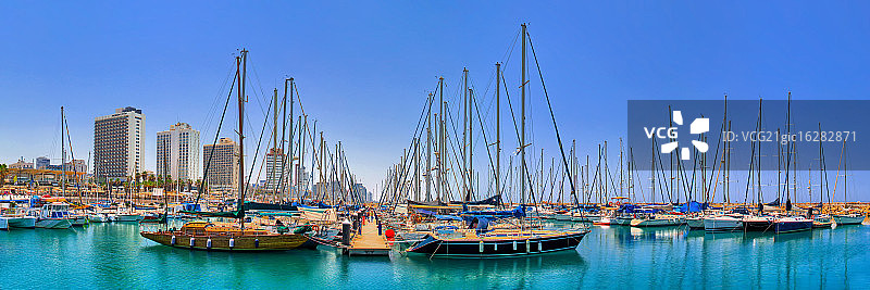 特拉维夫的游艇图片素材