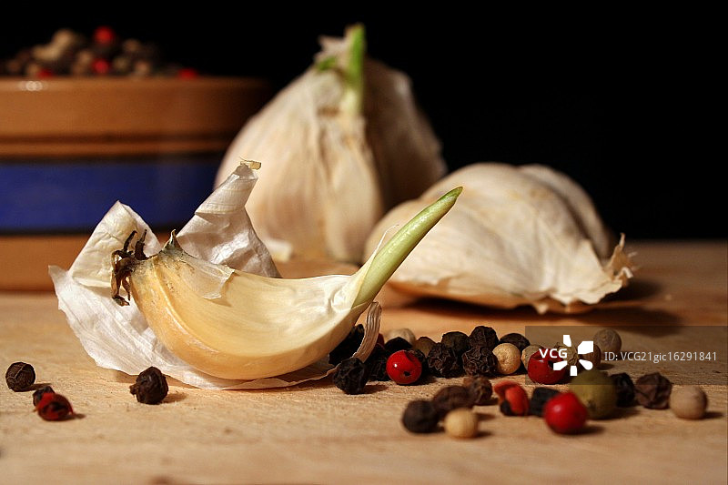 大蒜和胡椒图片素材