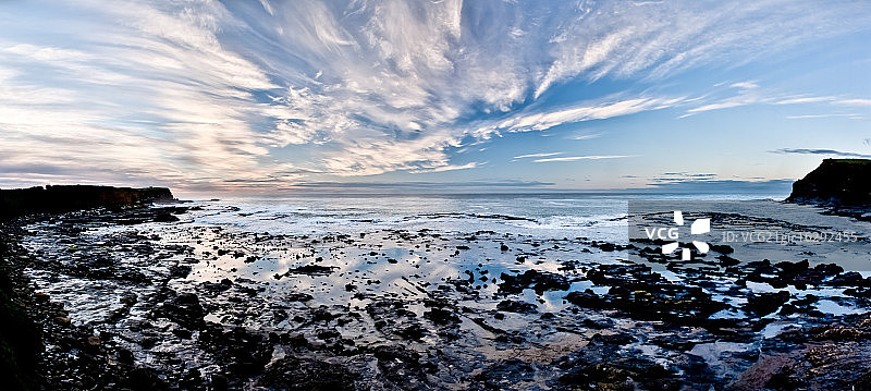 新西兰库里奥湾的横向全景图片素材
