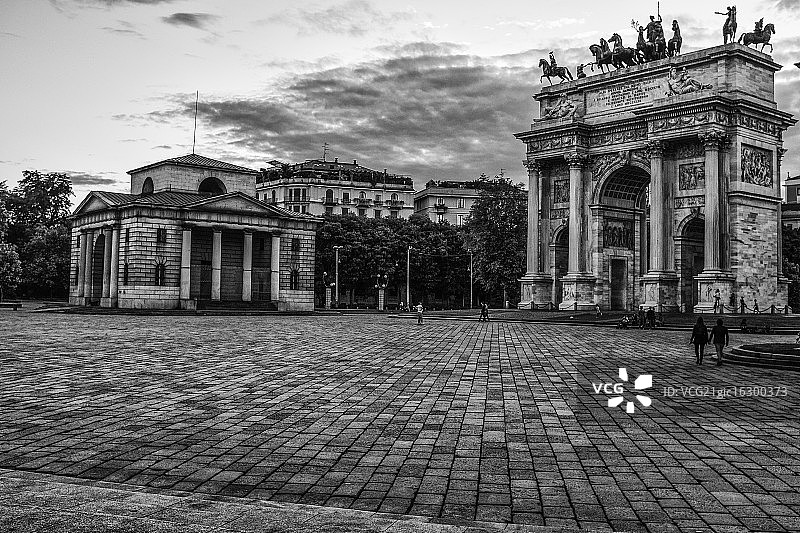 米兰和平拱门图片素材