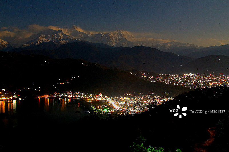 博卡拉夜景图片素材