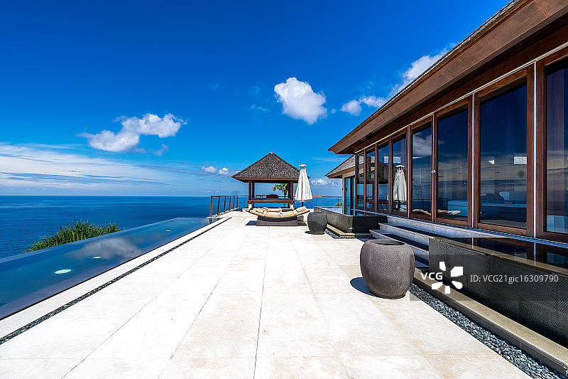 豪华酒店别墅泳池图片素材