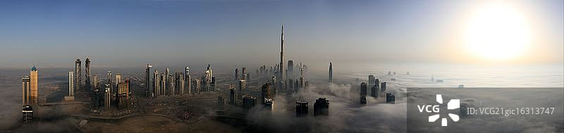 阿拉伯联合酋长国迪拜全景图片素材