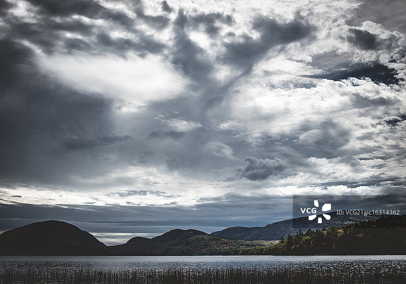 老鹰湖阿卡迪亚森林的阴影图片素材