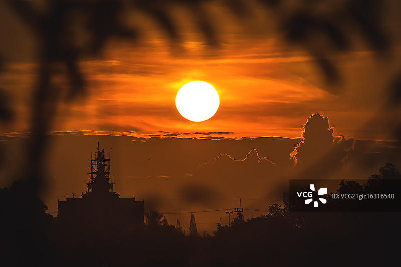 泰国北大年府的日落图片素材