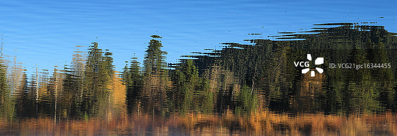 弓河湾倒影图片素材