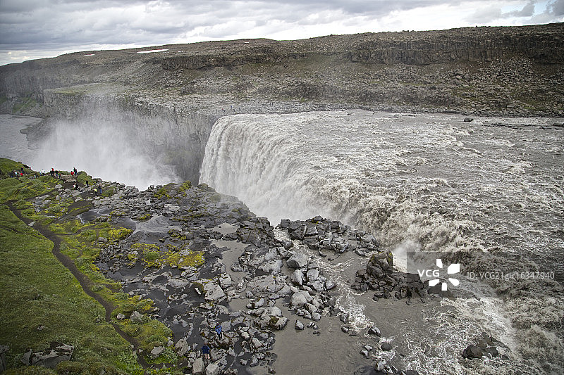 冰岛黛提瀑布明信片图片素材