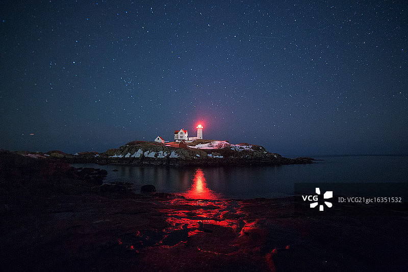 缅因州约克镇的内迪克角灯塔图片素材