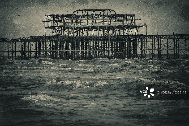 布莱顿西码头图片素材