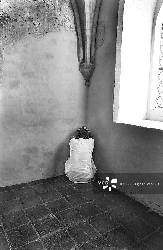 害怕的女人图片素材