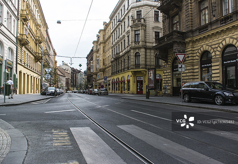 捷克首都布拉格的城市道路图片素材