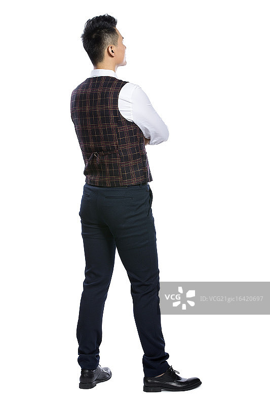 一个青年男士的背影图片素材