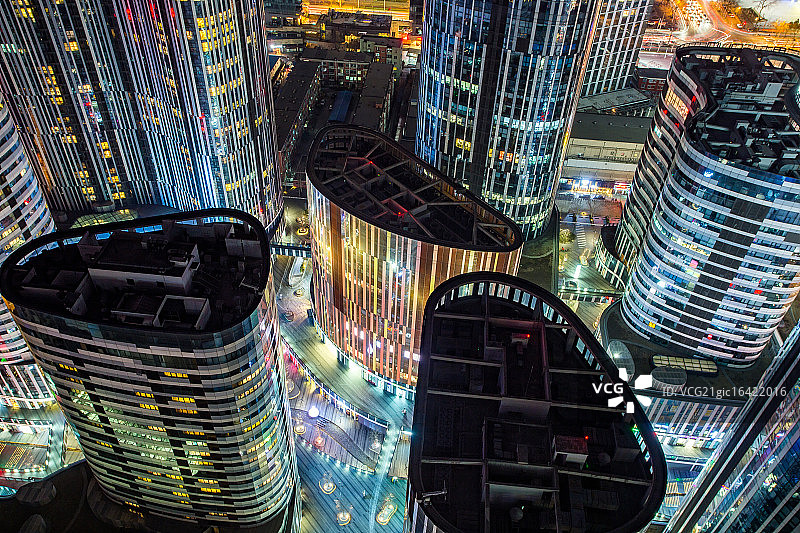 三里屯SOHO夜景图片素材