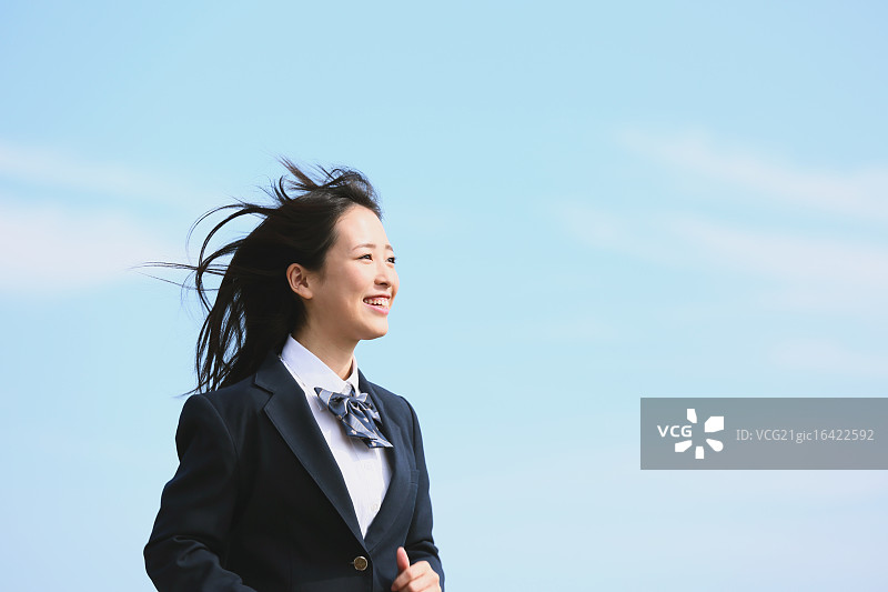 日本高中生肖像图片素材