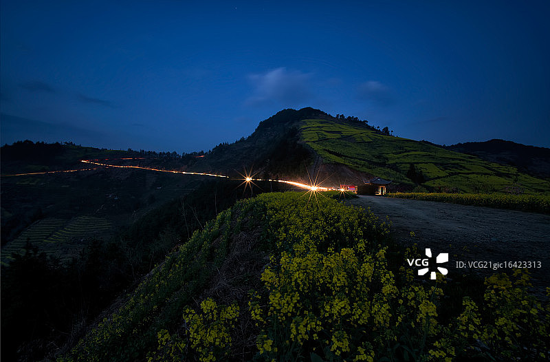 石潭夜色图片素材