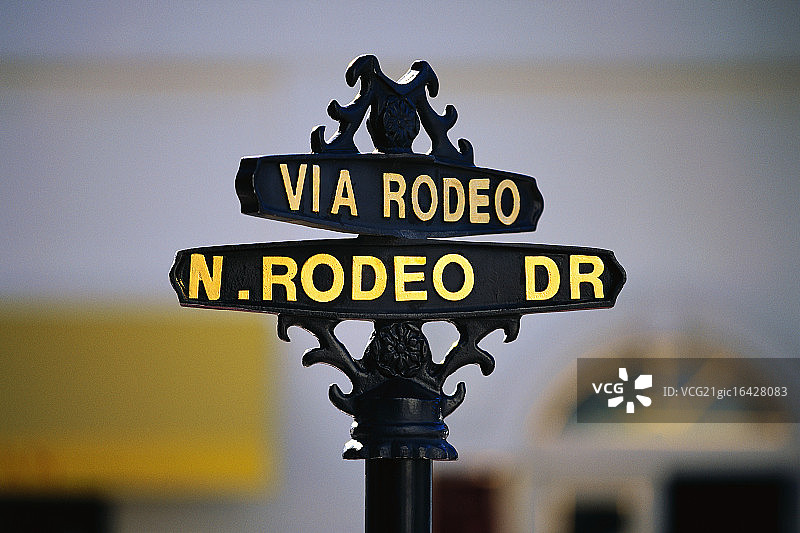 罗迪欧大道街道标志图片素材