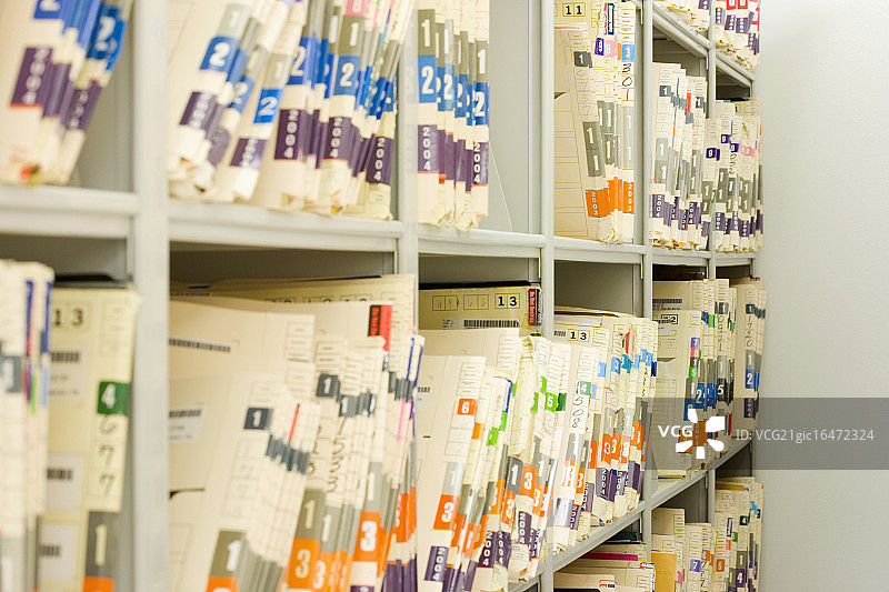 医院档案中的医疗记录图片素材