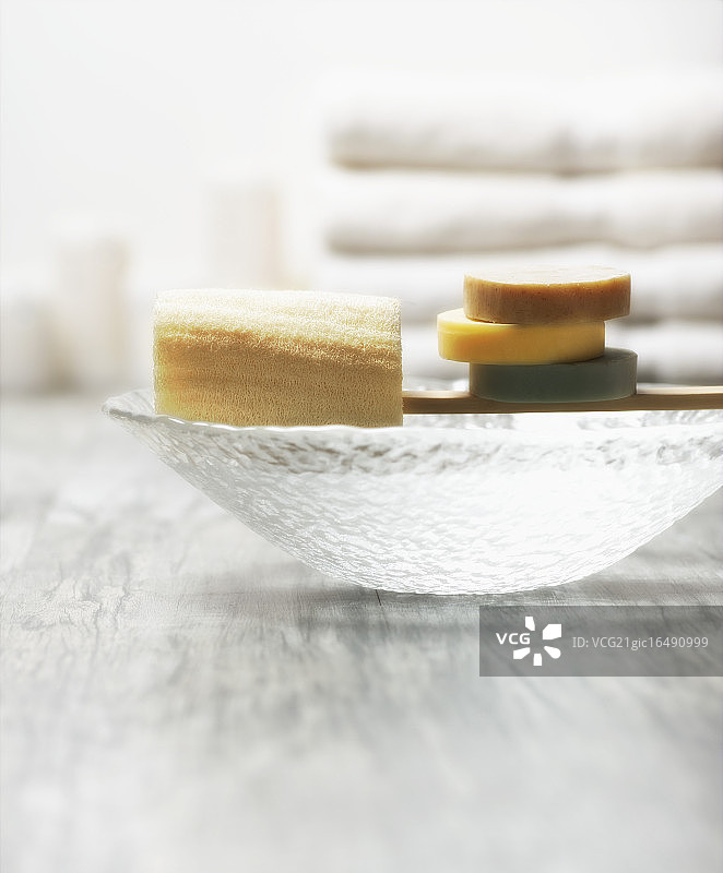 丝瓜和肥皂在碗里图片素材