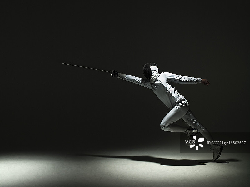 击剑运动员练习图片素材